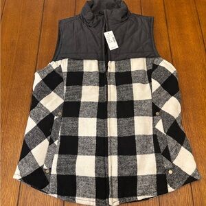 Maurices Charcoal Quilted Vest